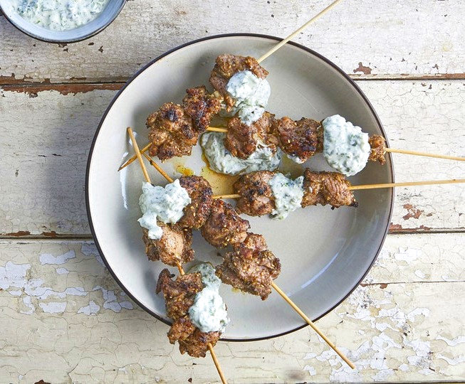 Приготовления Куриные Шашлычки с Чесночным Йогуртом фото рецепта Фото рецепт Куриные Шашлычки с Чесночным Йогуртом как приготовить