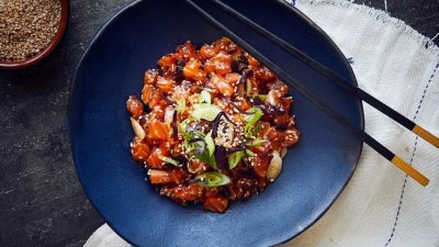 Trout Poke (Гавайский салат из сырой рыбы)