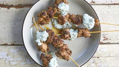 Куриные Шашлычки с Чесночным Йогуртом