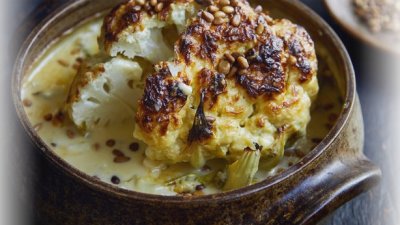 Запеченная с сыром цветная капуста